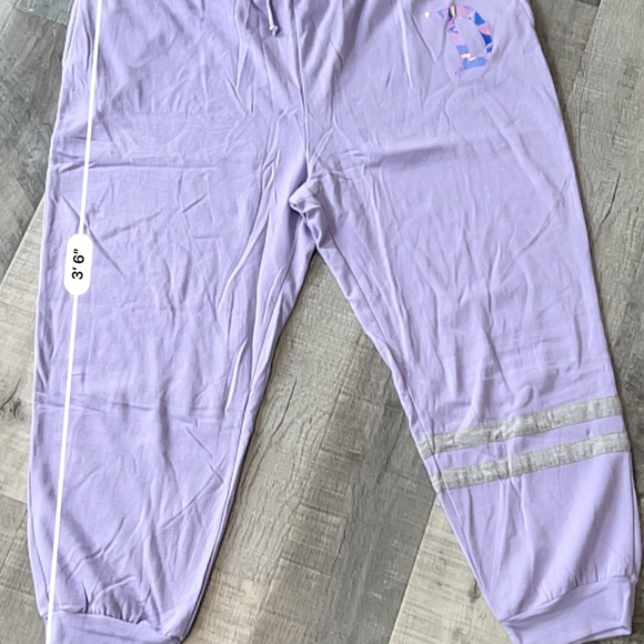 Disneyland purple iridescent jogger sweats with gray stripes size 3XL - Picture 8 of 10